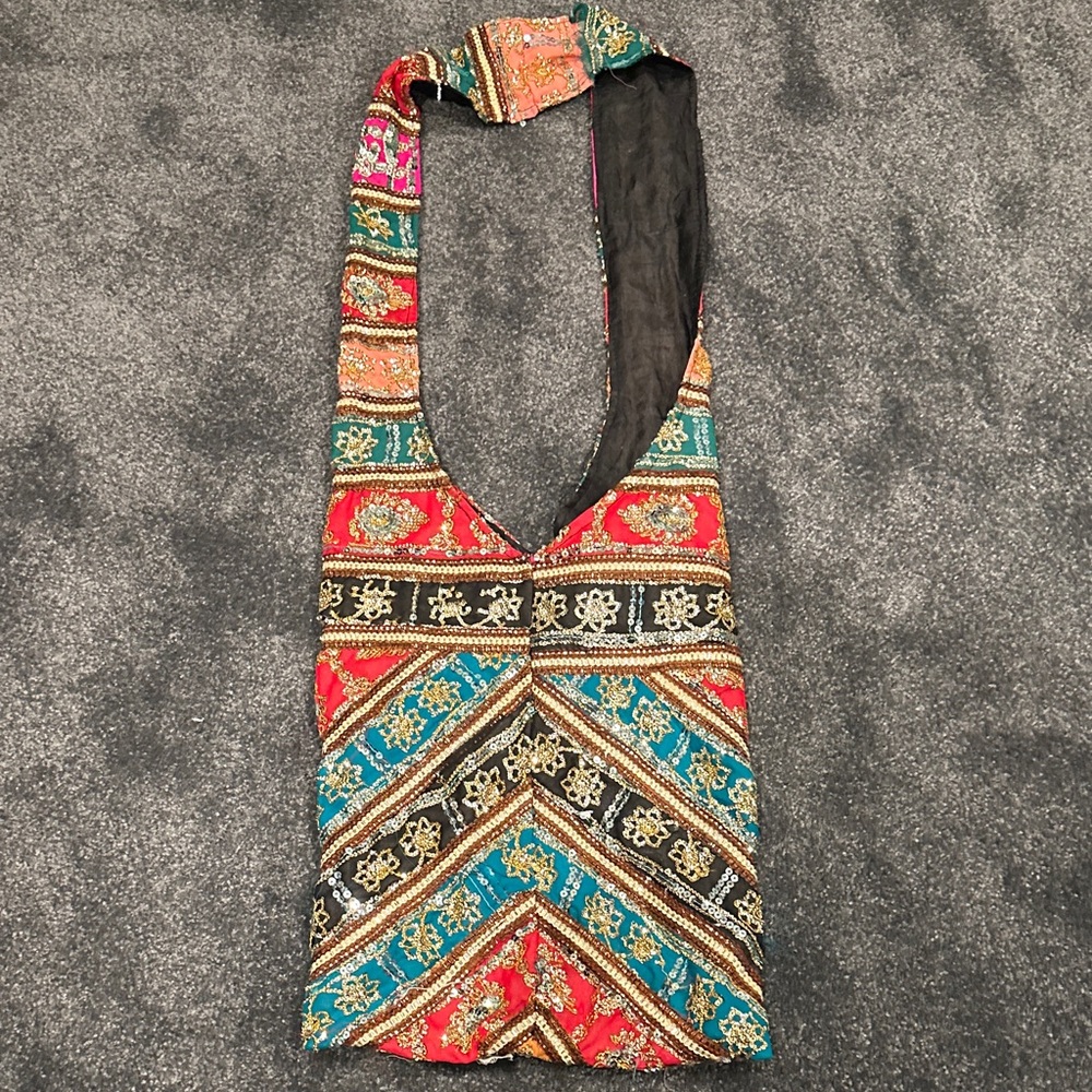 Embellished Multicolor Patchwork Sling Bag Boho H… - image 2